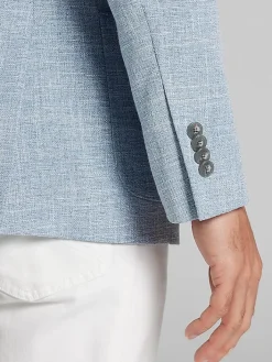 Big & Tall Sport Coats|Casual Shop-JOE Joseph Abboud Slim Fit Textured Sport Coat Blue Textured