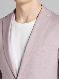 Big & Tall Suits|2-piece Suits-Wilke-Rodriguez Slim Fit Tic Suit Rose Tic