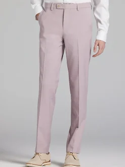 Big & Tall Suits|2-piece Suits-Wilke-Rodriguez Slim Fit Tic Suit Rose Tic