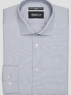 Designer Dress Shirts|Dress Shirts-Awearness Kenneth Cole Slim Fit Ultra Performance Stretch Dobby Dress Shirt Green