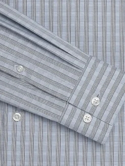 Designer Dress Shirts|Patterned Dress Shirts-Awearness Kenneth Cole Slim Fit Ultra Performance Stretch Check Dress Shirt Gray Check