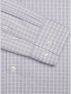 Patterned Dress Shirts|Designer Dress Shirts-Awearness Kenneth Cole Slim Fit Ultra Performance Stretch Tonal Check Dress Shirt Lavender