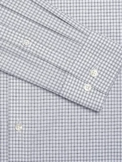 Patterned Dress Shirts|Designer Dress Shirts-Awearness Kenneth Cole Slim Fit Ultra Performance Stretch Dress Shirt Navy