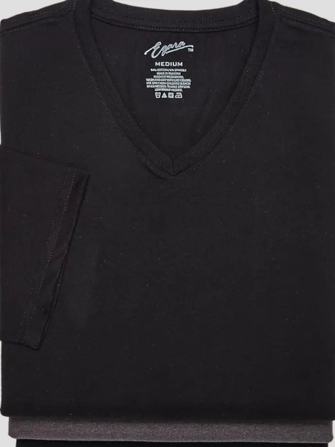 Underwear-Egara Slim Fit V-Neck T-Shirt, 3-Pack Multi