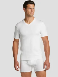 Underwear-Egara Slim Fit V-Neck T-Shirt, 3-Pack Multi