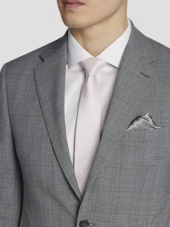 3-piece Suits|Suit Separates-Calvin Klein Slim Fit Wool Blend Plaid Suit Jacket Dark Grey/Blue Plaid