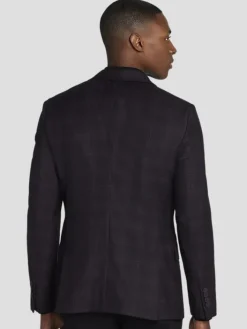 Sport Coats|Sport Coats-Calvin Klein Slim FIt Wool Blend Plaid Sport Coat Blue Plaid