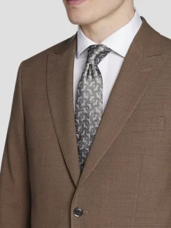 3-piece Suits|Suit Separates-JOE Joseph Abboud Slim Fit Wool Blend Sharkskin Suit Jacket Carmel