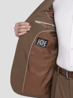 3-piece Suits|Suit Separates-JOE Joseph Abboud Slim Fit Wool Blend Sharkskin Suit Jacket Carmel