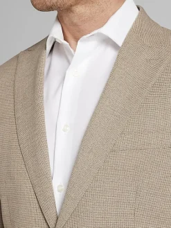 3-piece Suits|Suit Separates-JOE Joseph Abboud Slim Fit Wool Blend Suit Jacket Tan Tic