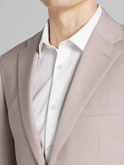 3-piece Suits|Suit Separates-Calvin Klein Slim Fit Wool Blend Suit Jacket Pink