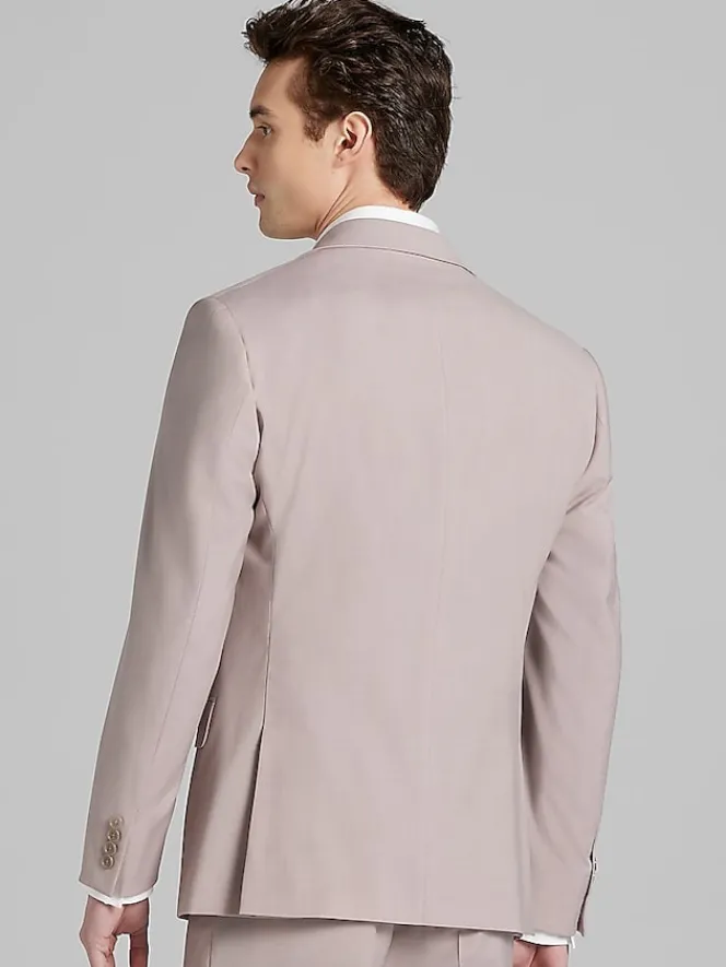 3-piece Suits|Suit Separates-Calvin Klein Slim Fit Wool Blend Suit Jacket Pink