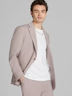 3-piece Suits|Suit Separates-Calvin Klein Slim Fit Wool Blend Suit Jacket Pink