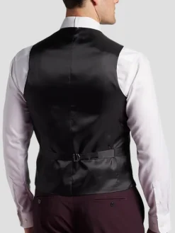 Vests|3-piece Suits-JOE Joseph Abboud Slim Fit Wool Blend Suit Vest Burgundy