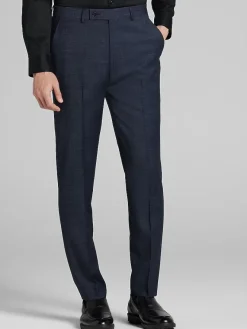Dress Pants|Suit Separates-Calvin Klein Slim Fit Wool Blend Suit Pants Dark Blue Neat