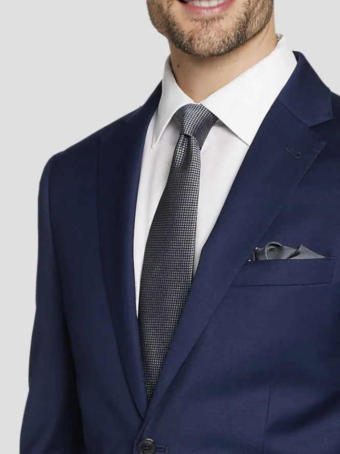 3-piece Suits|Suit Separates-JOE Joseph Abboud Slim Fit Wool Blend Suit Jacket Blue/Postman