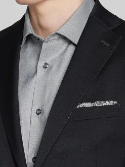 3-piece Suits|Suit Separates-JOE Joseph Abboud Slim Fit Wool Blend Suit Jacket Black Solid