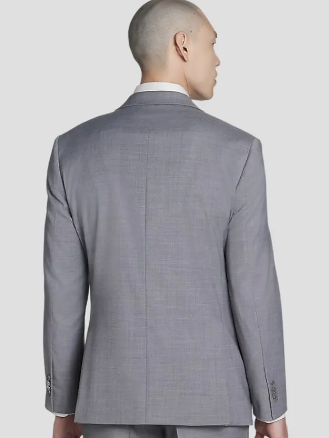 3-piece Suits|Suit Separates-JOE Joseph Abboud Slim Fit Wool Blend Suit Jacket Med Gray Solid