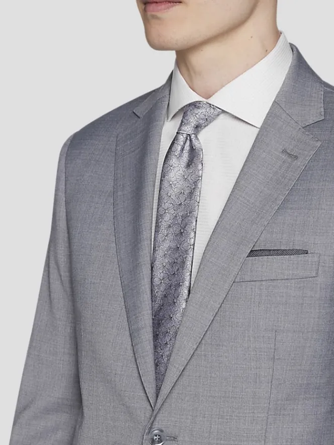 3-piece Suits|Suit Separates-JOE Joseph Abboud Slim Fit Wool Blend Suit Jacket Med Gray Solid