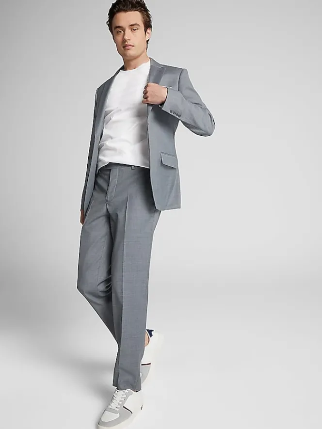 3-piece Suits|Suit Separates-JOE Joseph Abboud Slim Fit Wool Blend Suit Jacket Med Gray Solid