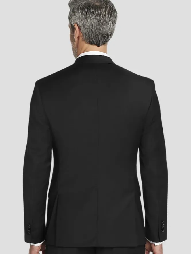 Tuxedos|Big & Tall Tuxedos-Calvin Klein Slim Fit Wool Blend Tuxedo Jacket Formal