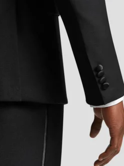 Tuxedos|Big & Tall Tuxedos-Calvin Klein Slim Fit Wool Double-Breasted Tuxedo Jacket Formal