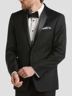 Tuxedos|Big & Tall Tuxedos-Calvin Klein Slim Fit Wool Shawl Lapel Tuxedo Jacket Formal