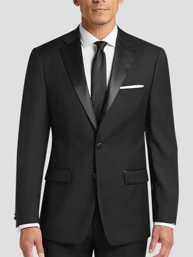 Tuxedos|Big & Tall Tuxedos-Calvin Klein Slim Fit Wool Tuxedo Jacket Formal