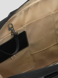 Travel & Luggage-Pronto Uomo Slim Leather Briefcase Black