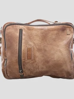 Travel & Luggage-Bedstu Socrates Leather Multiuse Backpack Tan