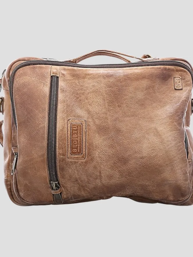 Travel & Luggage-Bedstu Socrates Leather Multiuse Backpack Tan