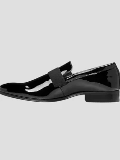 Dress & Formal Shoes|Loafers & Slip-ons-Joseph Abboud Soiree Patent Leather Slip-on Shoes Formal