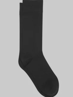 Socks-Egara Solid Felt Tux Socks, 1-pair Black