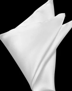 Formal Accessories|Pocket Squares-Joseph &Amp; Feiss Gold Solid Silk Pocket Square White
