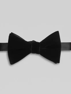 Formal Accessories|Bow Ties-Calvin Klein Solid Velvet Pre-Tied Bow Tie Black