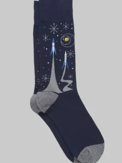 Socks-Egara Spaceship Socks, 1-pair Med Grey