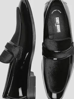 Dress & Formal Shoes|Loafers & Slip-ons-Stacy Adams Spratley Moc Toe Saddle Loafers Black