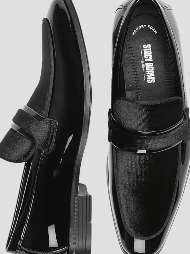 Dress & Formal Shoes|Loafers & Slip-ons-Stacy Adams Spratley Moc Toe Saddle Loafers Black