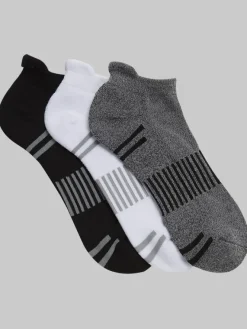 Socks-Egara Stripe Low-Cut Socks, 3-Pack Black