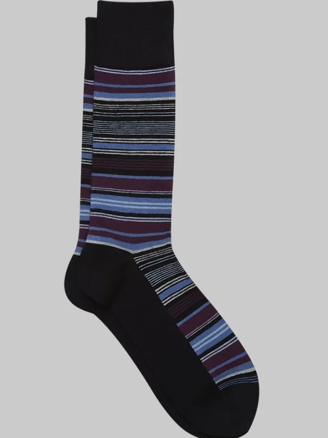 Socks-Pronto Uomo Stripe Socks, 1-pair Black