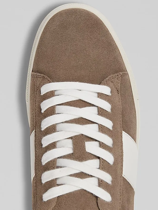 Sneakers|Casual Shoes-Joseph Abboud Suede Sneakers Dark Taupe
