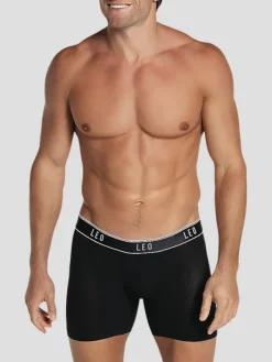 Underwear-Leo By Leonisa Support Pouch Boxer Briefs, Single-Pack Black