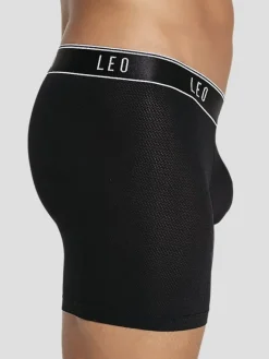 Underwear-Leo By Leonisa Support Pouch Boxer Briefs, Single-Pack Black