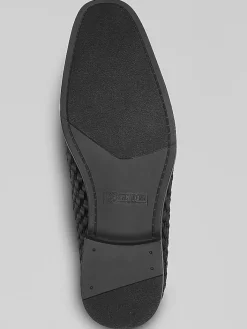 Dress & Formal Shoes-Stacy Adams Swenson Weave Smoking Shoes Black