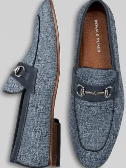 Loafers & Slip-ons-Donald Pliner Ted Moc Toe Bit Loafers Blue