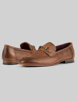 Loafers & Slip-ons-Donald Pliner Ted Moc Toe Bit Loafers Saddle