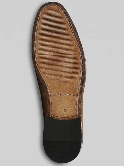 Loafers & Slip-ons-Donald Pliner Ted Suede Moc Toe Bit Loafers Taupe