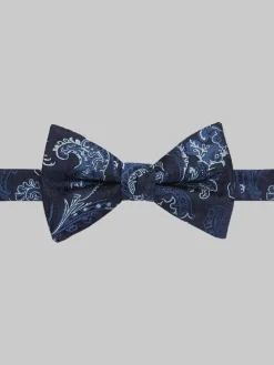 Bow Ties-Awearness Kenneth Cole TEMPEST PAISLEY PRE-TIED BOW TIE Black