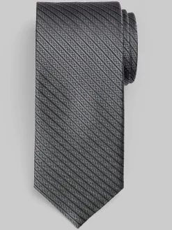 Ties-Awearness Kenneth Cole Textured Stripe Tie Black