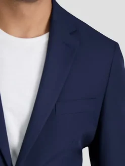 Big & Tall Sport Coats|Blazers-Haggar The Active Series&trade; Tailored Fit Stretch Blazer Black Solid